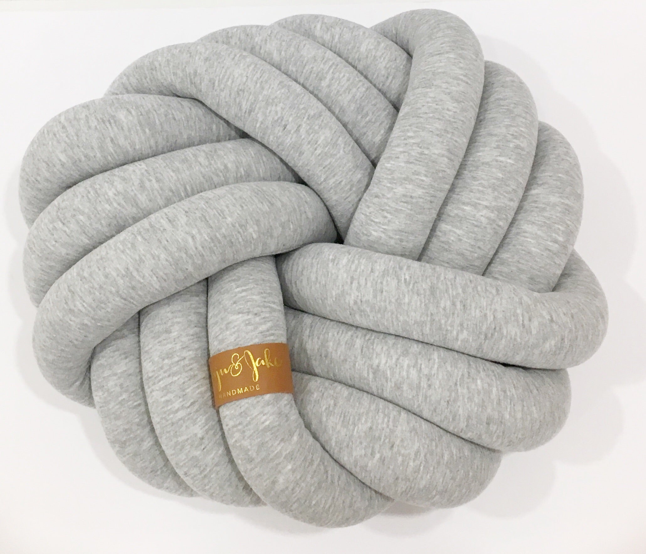 Light Grey | Kids Floor Knot Cushion / Floor Pillow - See more Kids Knot Pillows & Cushions at JujuAndJake.com
