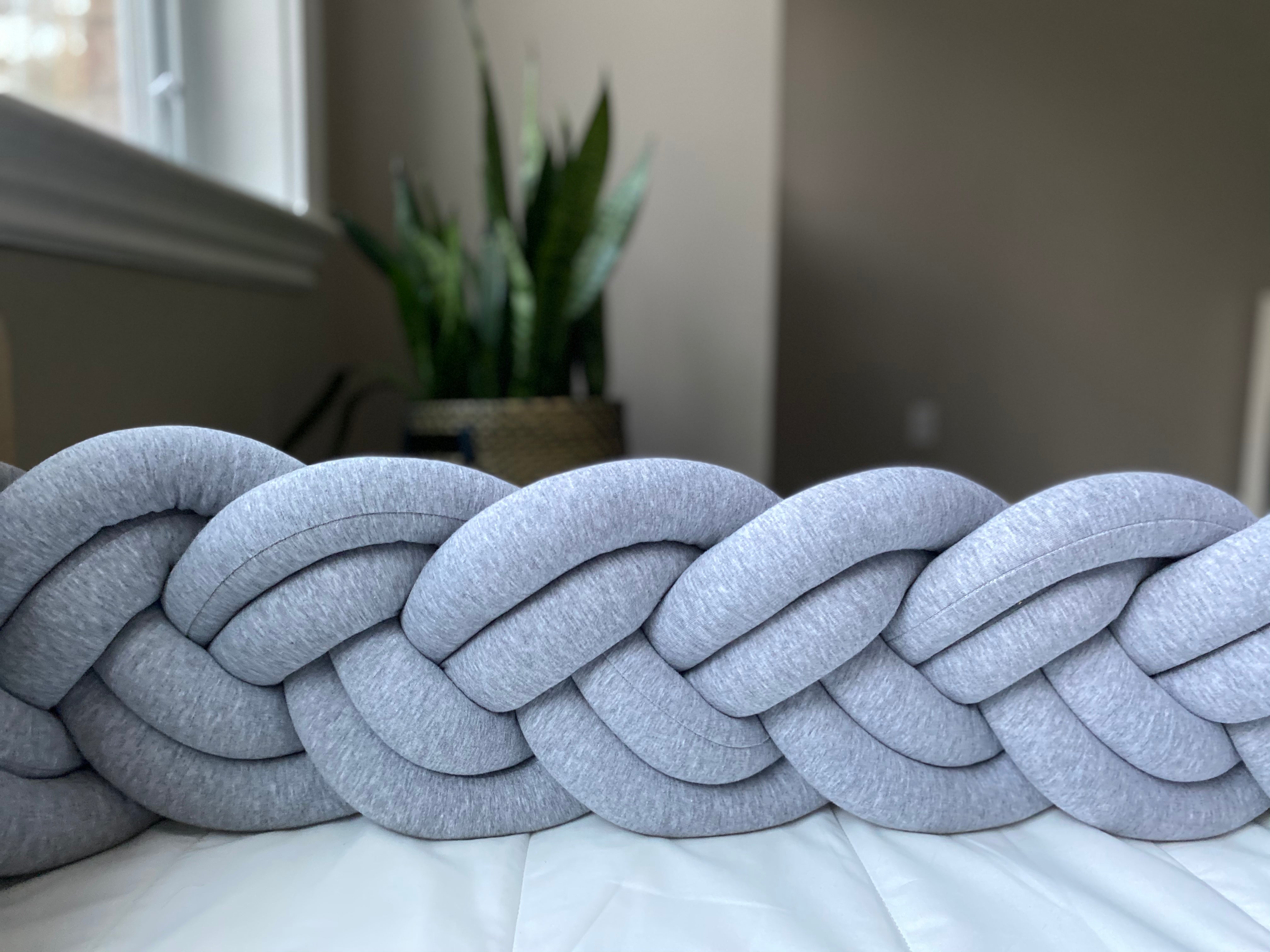 Double Braided Toddler Bed Bumper / Bed Bolster