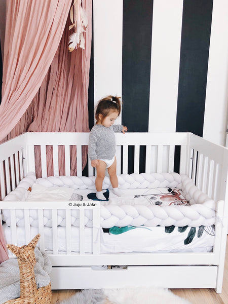 Braided Crib Bumper Bed Bolster JuJu Jake