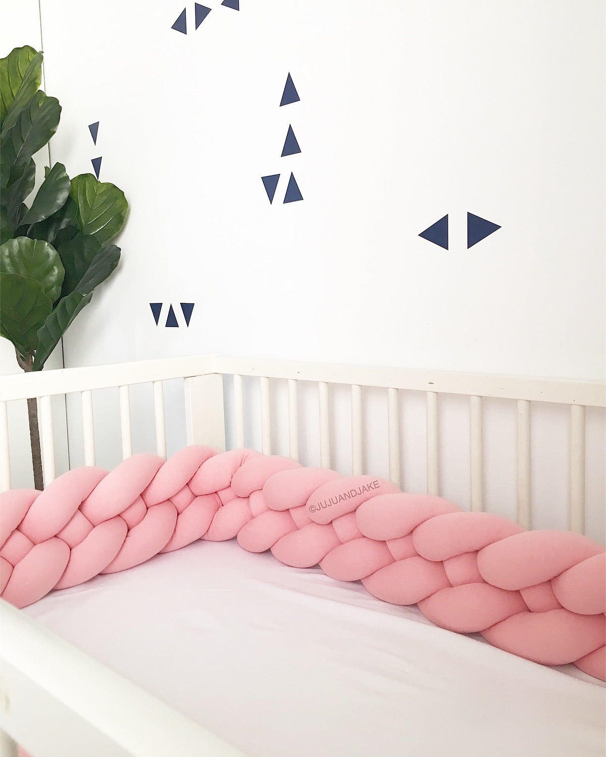 4-Strand Braided Crib Bumper / Bed Bolster