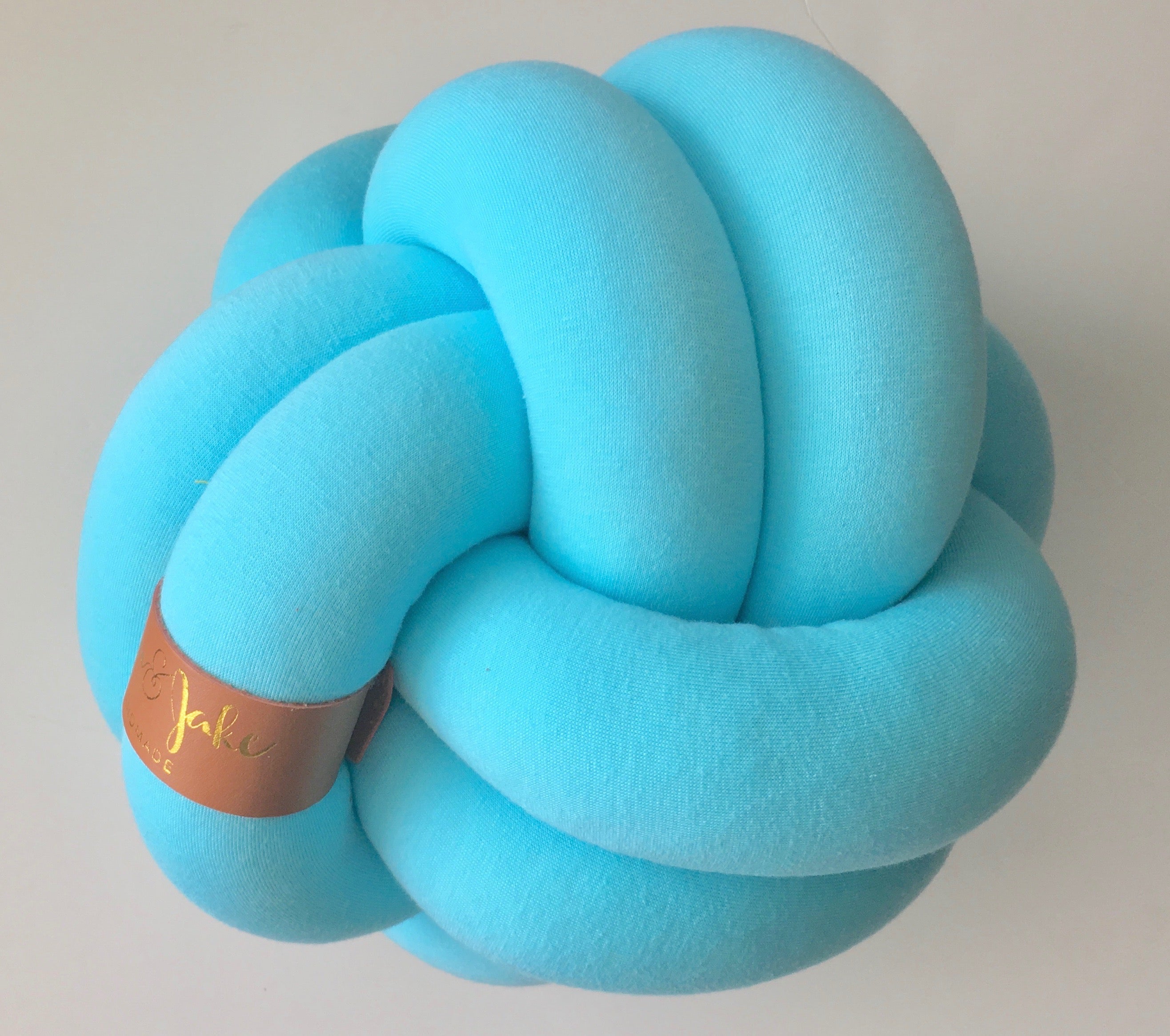 Aqua | Medium Sphere Knot Pillow - See more Knot Pillows & Cushions at JujuAndJake.com