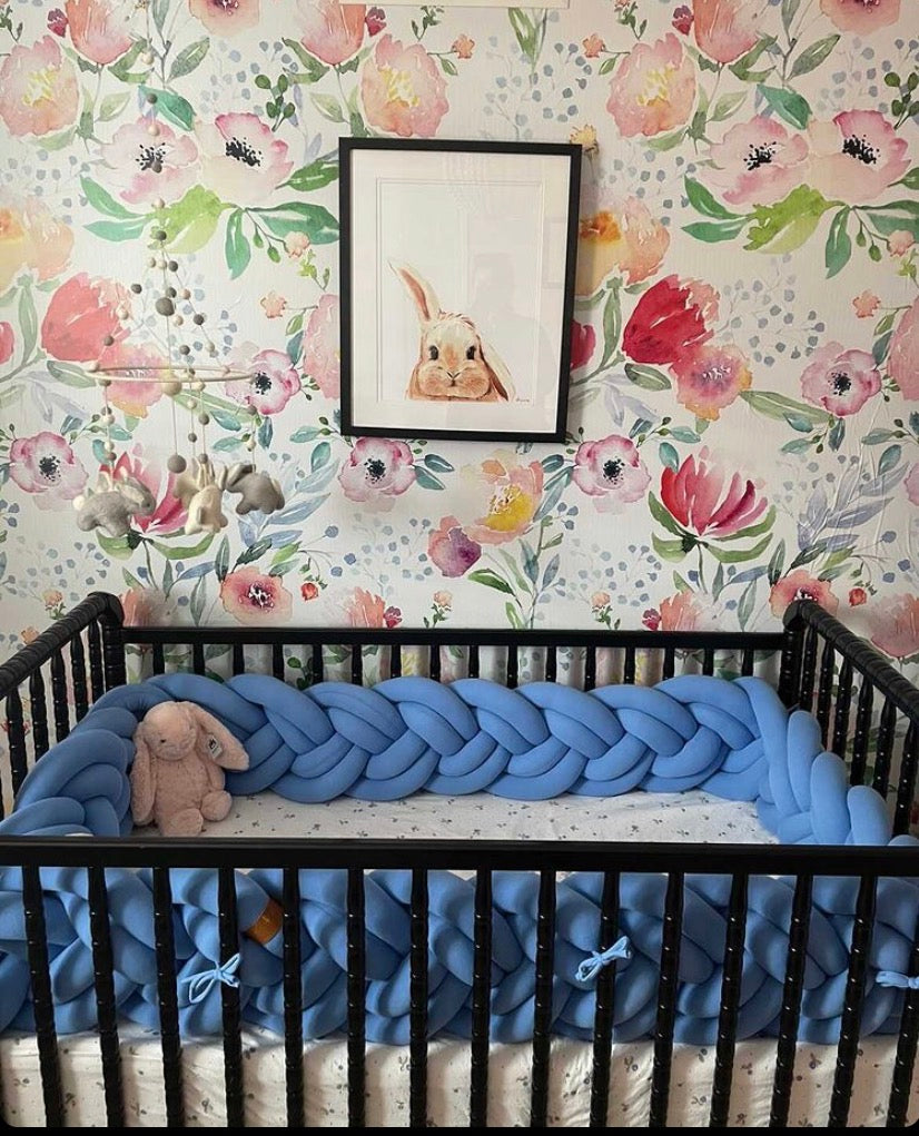 Double Braided Toddler Bed Bumper / Bed Bolster