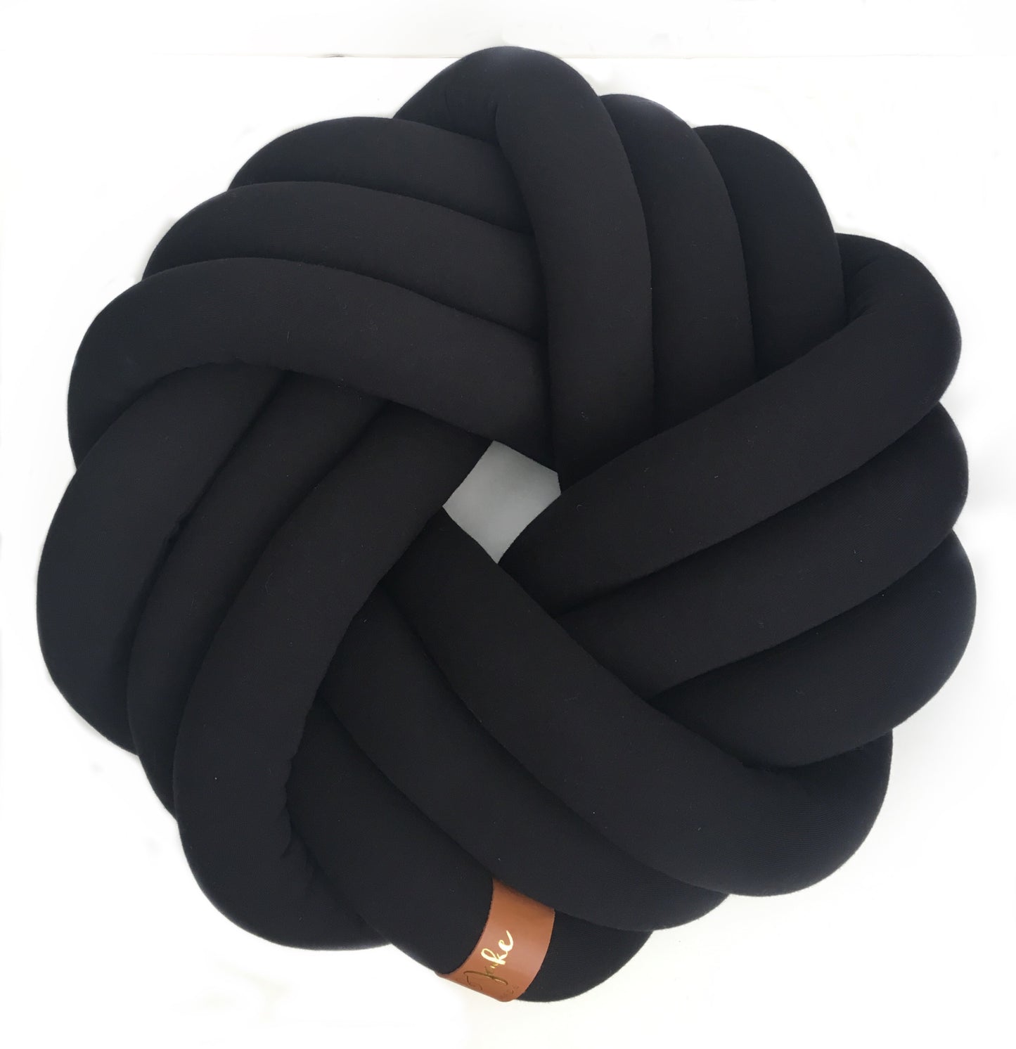 Black | Kids Floor Knot Cushion / Floor Pillow - See more Kids Knot Pillows & Cushions at JujuAndJake.com